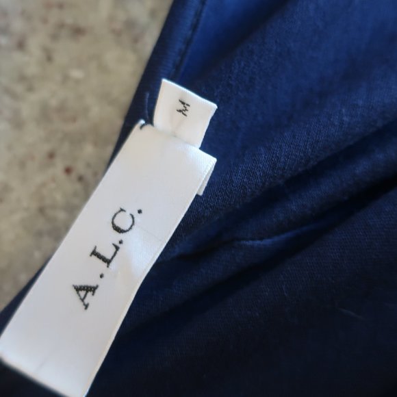 Womens A.L.C. Blue Strappy Ruched Maxi Dress M * - Picture 10 of 11